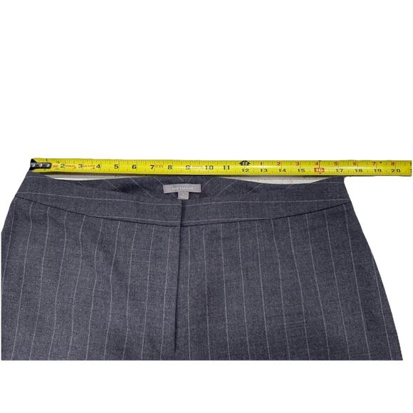 Ann Taylor Women’s Sz 14 Gray Pinstripe Dress Pants Trousers Wool Blend Career - Picture 5 of 10